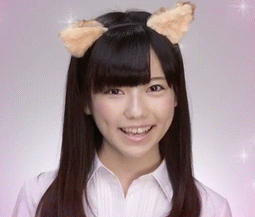 AKB48 Shimazaki Haruka Paruru Animated Nyan Nyan GIF